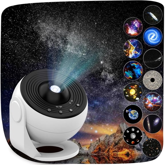 Galaxy Projector , 13 in 1 Planetarium Galaxy Projector for , Projector Galaxy Light with Timer, Adjustable Focus Night Light Projector
