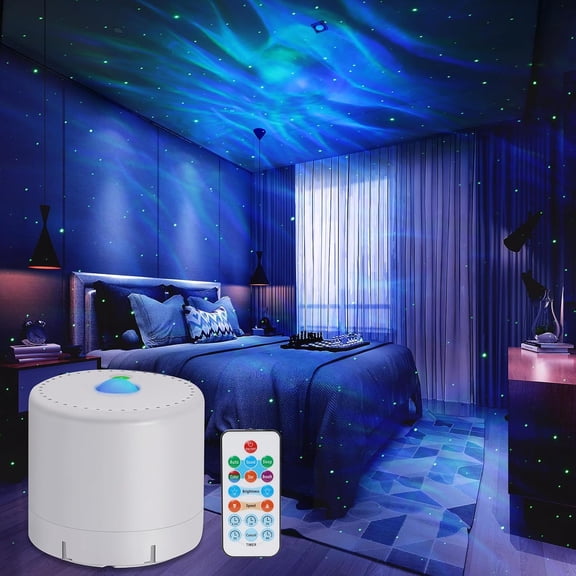 Galaxy Projector, Bedroom Star Light Projector with Remote Control and Timer, Adjustable LED Colour, Brightness Speed, for Parties.