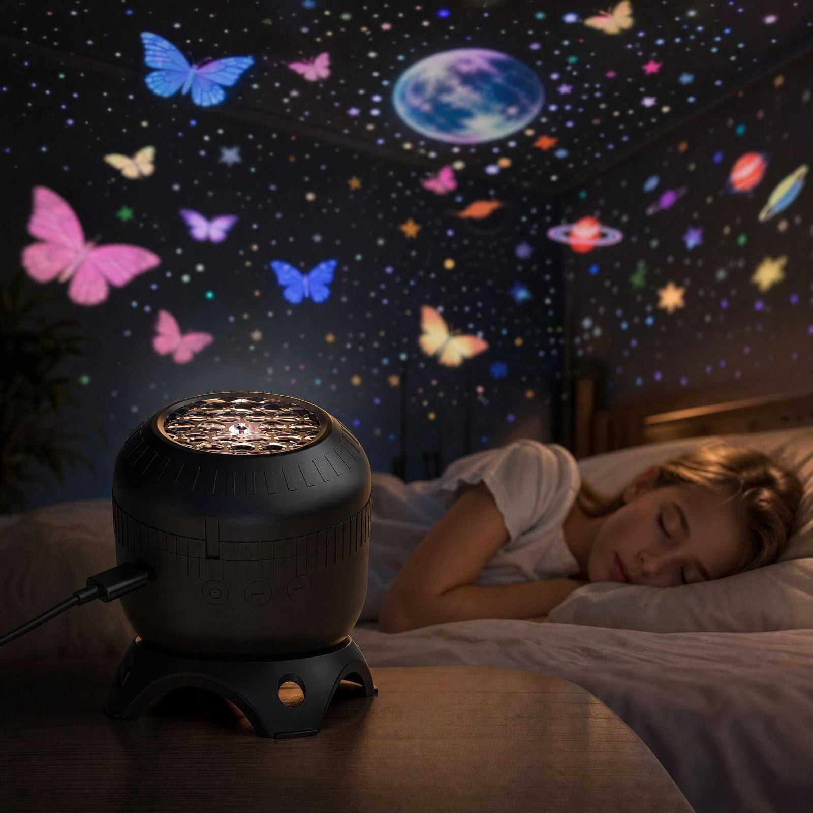Galaxy Projector Christmas Projector Lights for Bedroom, Water Ripple ...