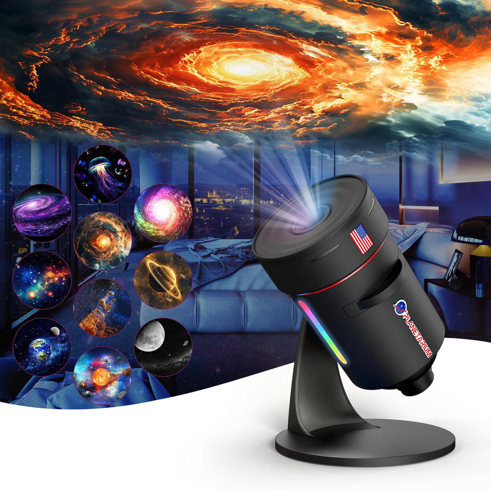 Galaxy Projector, HD Brighter Wider Projection Planetarium Star ...