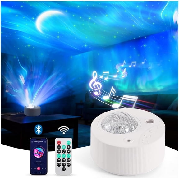 Galaxy Projector Light with Remote Control, 14 Colors & 60+ Light Effects, Projector & Northern Lights Projector with Speaker, White Noise, Timer & Dimmable for Bedroom Decor