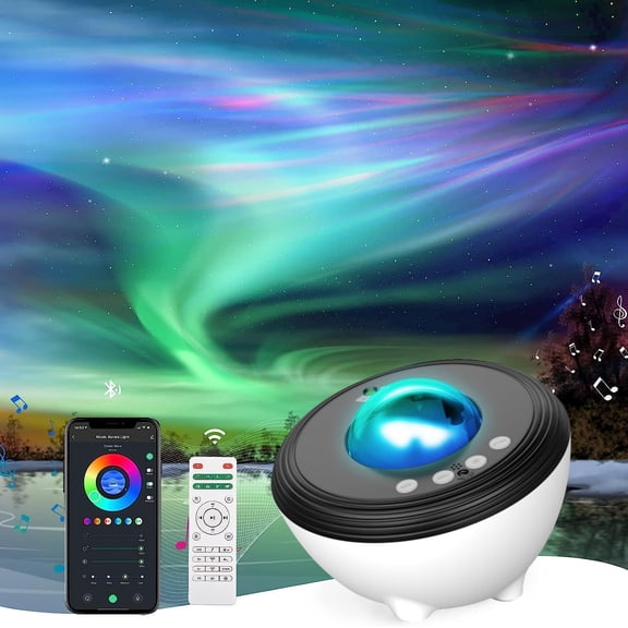 Galaxy Projector Lights Projector for with 33 Lighting, Projector with 5.0 Speaker, APP, 8 White Noises Night Light with IR Remote, Timer for