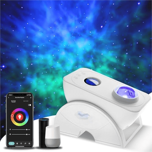 Galaxy Projector with Nebula Effect, 24-Hour timed Mode Bedroom Starry Projector rotatable, Nebula  Changing, DIY Scene (Blue Star)$$Tools & Hardware Other