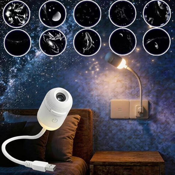 Galaxy Projector Night Light,2-In-1 Dynamic Rotating Led Projector Light With Adjustable Brightness,Holographic Night Light Projector,Hd Smart 5D Mini Usb Galaxy Dream Projection Night Light