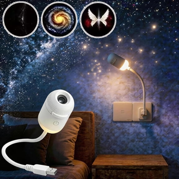 Galaxy Projector Night Light,2-In-1 Dynamic Rotating Led Projector Light With Adjustable Brightness,Holographic Night Light Projector,Hd Smart 5D Mini Usb Galaxy Dream Projection Night Light