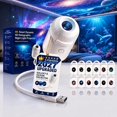 thumbnail image 1 of Galaxy Projector Night Light, 2-in-1 5D Holographic Star Ocean Projector, 360° USB Ceiling Lamp with 12 Films, 1 of 6