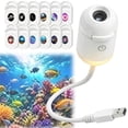 thumbnail image 1 of Galaxy Projector Night Light, 2-in-1 5D Holographic Star Projector, 360° USB Ceiling Lamp with 12 Films, 1 of 6