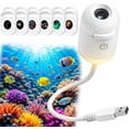 thumbnail image 1 of Galaxy Projector Night Light, 2-in-1 5D Holographic Star Projector, 360° USB Ceiling Lamp with 6 Films, 1 of 6