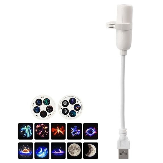Galaxy Projector Night Light, 2-in-1 Galaxy Projector, USB Star Lamp Kids Gift for Bedroom | Adjustable Brightness, Car & Room Wall Ceiling Decor