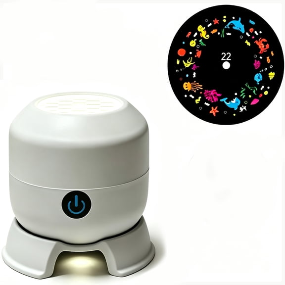 Galaxy Projector Night Light, Ceiling Projector for Bedroom, Dynamic 360 Degree Rotating LED Ocean Wave Projection Light, Multi-Angle Base