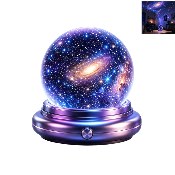 Galaxy Projector Night Light, Crystal Ball Star Projector, Starry Sky Night Light Projector, Dreamy MilkyWay Projection, Thoughtful Holiday Gift And Stylish Home Decor