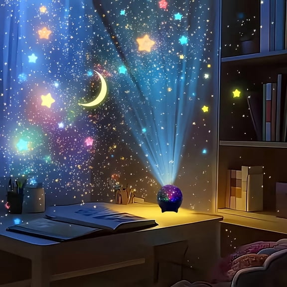 Galaxy Projector Night Light, Immersive Optical Lens Projector for Bedroom for Room Sleep, Bedroom Night Light with Vibrant Color Modes and Magical Universe Design
