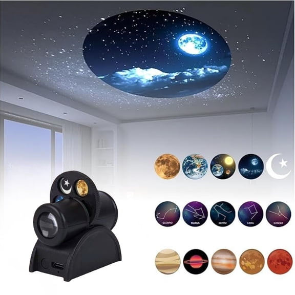Galaxy Projector Night Light, Multi-Scene Planet Constellation Projection Lamp, Rotatable USB Powered Atmosphere Light For Bedroom Decor, Kids Bedrooms, Game Rooms And Holiday Party Setup