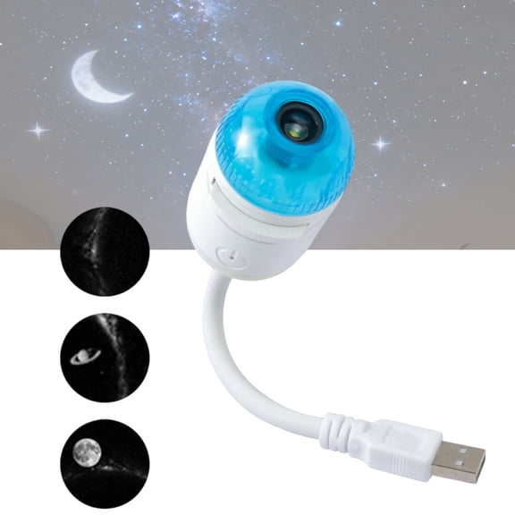 Galaxy Projector Night Light USB Starry Sky Night Light Projector with Adjustable Brightness 2 in 1 Mini LED Projection Lamp for Bedroom Ceiling Wall Room Decor(3 pcs Film)