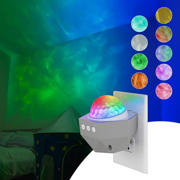 Galaxy Projector Plug in Night Light for Kids LED Lights for Bedroom Space Nightlight Aurora Playroom Game Room Lighting 70334-T1
