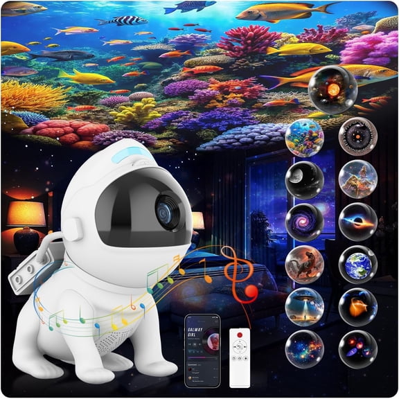 Galaxy Projector Pro for Bedroom,13 in 1 Planetarium  Projector Night Light with Timer,Remote Control,White Noise, Speaker,LED Space Galaxy Lamp Room Decor  for Bedroom Adults