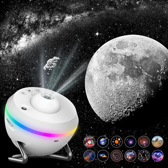 Galaxy Projector, Projector for Ceiling, Planetarium Space Projection Light with Milky Way Meteor Timer, Galaxy Projector for Bedroom Decor Christmas