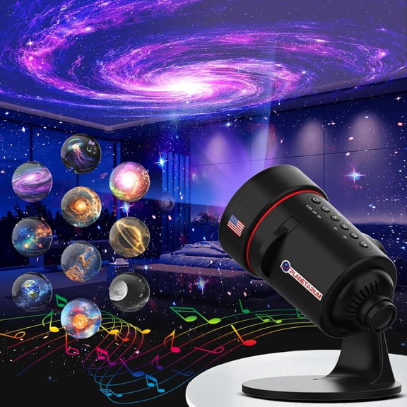 Galaxy Projector with Sound Machine 28 Soothing Sounds Memory Function Sleeping Timer Starry Sky Planetarium Light for Adults Babies Kids Color Black White Noise Sound Machine Bestseling