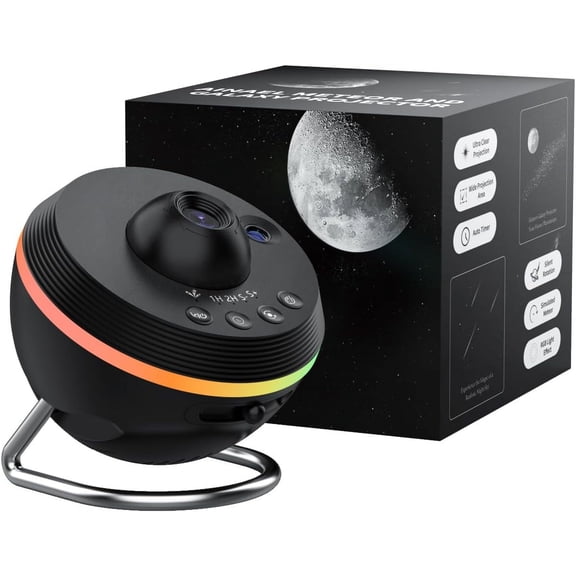 Galaxy Projector, Star Projector Planetarium with 1 Disc for Bedroom Deko | 5K HD Projection Dynamic Meteor RGB Ambient Light Strip Auto Timer Expandable Slide Set Gift for Kids & Adults