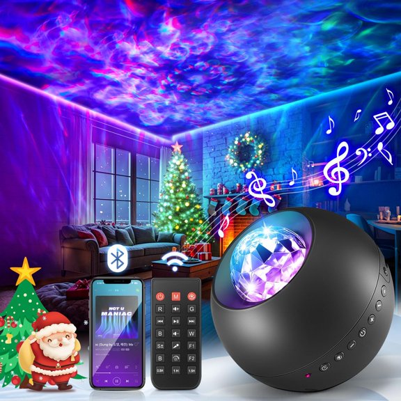 Galaxy Projector, Vibrant Light White Noise & Bluetooth Room Lights for Bedroom,Remote Timer Kids Night Light,Cute Decor Teen Girl Valentine's Day Gifts