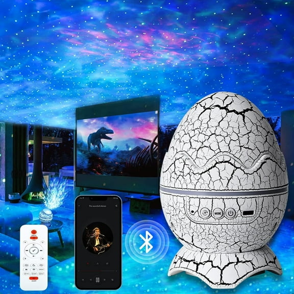 Galaxy Projector White Noise Bluetooth Speaker with Timer & Remote Control Starry Nebula LED Night Light for Kids Adults Gaming Room