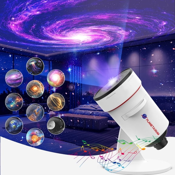 Galaxy Projector & White Noise Machine with 28 Sounds, Sleep Timer, Memory Function. Starry Sky Night Light, Planetarium Projector Perfect for Relaxation, Teaching, Meditation and Kids' Bedtime