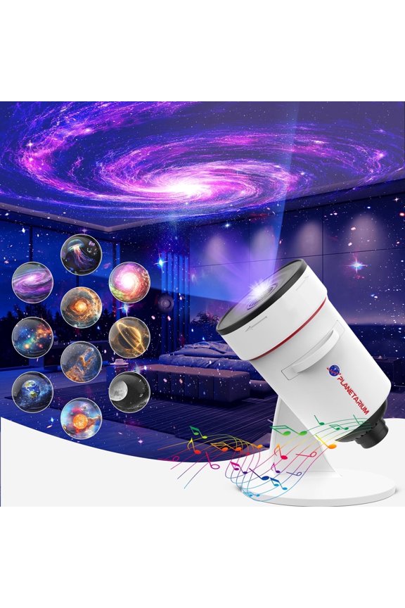 Galaxy Projector & White Noise Machine with 28 Sounds, Sleep Timer, Memory Function. Starry Sky Night Light, Planetarium Projector Perfect for Relaxation, Teaching, Meditation and Kids' Bedtime