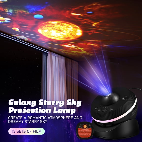 PartyKindom Adjustable Black Space Projector for Room Ambiance and Decor