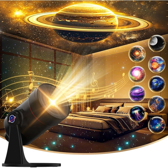 Galaxy Projector with 28 Soothing Sounds and Solar System Slides Night Light Bestseling
