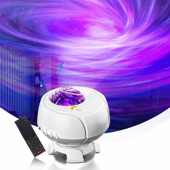 Galaxy Projector with Nebula Shapes Night Light Bluetooth Speaker White Noise White Bestseling