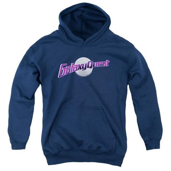 Galaxy Quest-Logo Youth Pull-Over Hoodie- Navy - Small