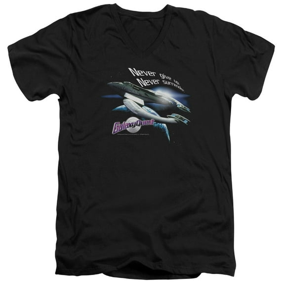 Galaxy Quest - Never Surrender - Slim Fit V Neck Shirt - Small