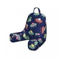 thumbnail image 1 of Galaxy Reading Pillow Cover, Rhythmic Flying Saucers UFO Machines Cartoon, Unstuffed Printed Bed Rest Case from Soft Fabric, Small, Navy Blue Multicolor, by Ambesonne, 1 of 4