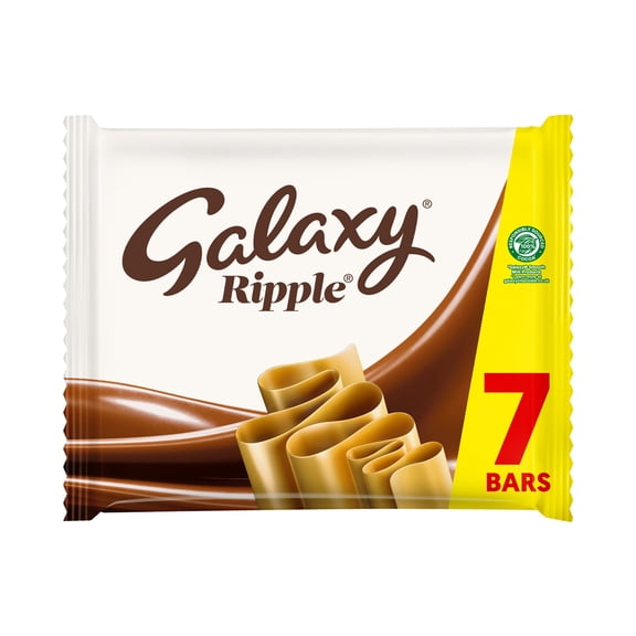 Galaxy Ripple Milk Chocolate Bar 7 x 30g, Imported from Britain