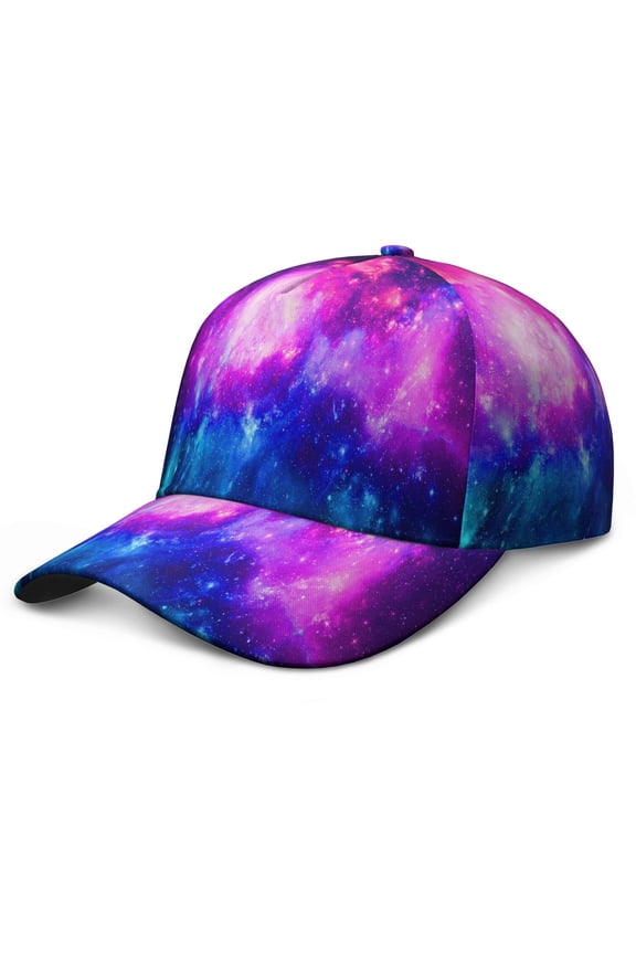 Galaxy Rocket Moon Sun Baseball Cap – Adjustable Dad Hat for Competition, Training, and Play in Baseball and Soccer