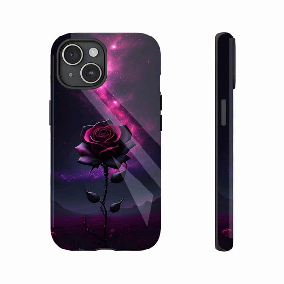 Galaxy Rose Couples Valentine's Day iPhone 11/12/13/14/15/16 (Pro Max/Plus) Case, Compatible with All Models