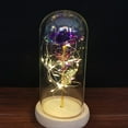 thumbnail image 1 of Galaxy Rose Gifts Colorful Artificial Flower Rose Light Gift in A Glass Dome Flowers Gifts for on Christmas Anniversary Valentine's Day Mothers Day Girlfriend Birthday Gifts, 1 of 6