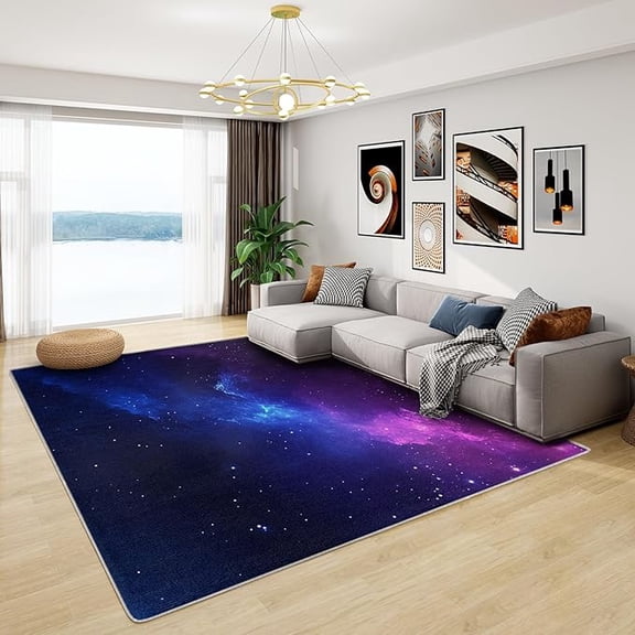 Galaxy Rug - Galaxy Rug for Classroom, Washable Non-Slip Stain Resistant Outer Space Area Rug, Boys Starry Sky Carpet for Living Room, Bedroom, Galaxy Home Decor & Gifts 2 x 3ft