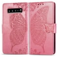 thumbnail image 1 of Galaxy S10 Case, Galaxy S10 Wallet Folio Case Magnetic Closure RFID Blocking Card Slots Kickstand Shockproof Case for Samsung Galaxy S10, Pink, 1 of 8