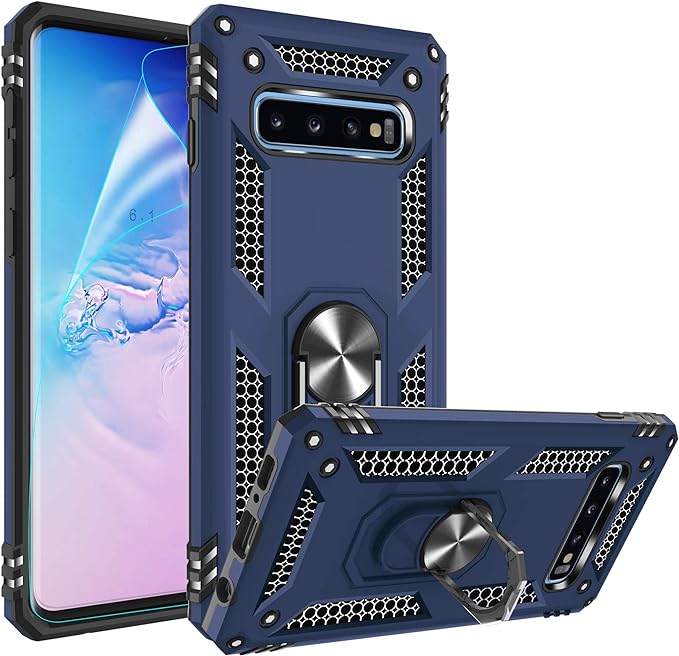 Galaxy S10 Case with HD Screen Protector, Gritup Military Grade 15ft