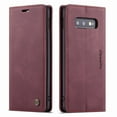 thumbnail image 1 of Galaxy S10 Case, Magnetic Folio Flip Leather Wallet Case Stand with Card Slots Protective Cover For Samsung Galaxy S10 6.1 inch,Red, 1 of 7