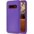 thumbnail image 1 of Galaxy S10 Plus Case Galaxy S10+ Case for Samsung Galaxy S10 Plus Case Military Drop Shockproof  Heavy Duty Rugged 3 in 1 Protection Cover for Galaxy S10 Plus S10+ Phone Case (Purple+Rose Red), 1 of 9