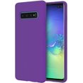 thumbnail image 1 of Galaxy S10 Plus Case, Liquid Silicone Case Dual Layer Hybrid Hard PC Soft Silicone Gel Rubber Bumper Slim Phone Case for Samsung Galaxy S10 Plus Purple, 1 of 12