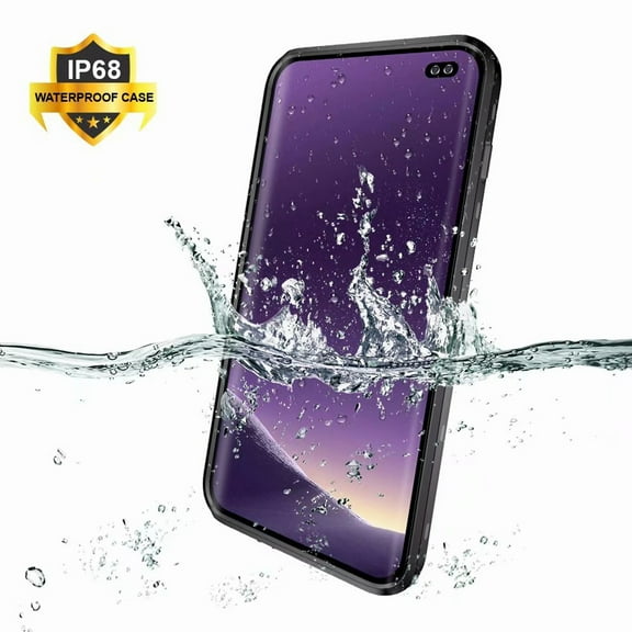 Galaxy S10 Plus Waterproof Case, Shockproof Built-in Screen Protector Case Full-Body Rugged Resistant Protective Hard Cover For Samsung Galaxy S10+,Black