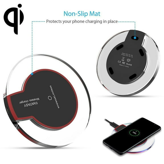 Galaxy S10 Series Wireless Charging Pad Clear View Fast Charger Station for Smartphones