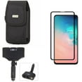 thumbnail image 1 of Galaxy S10e Case Belt Clip w Screen Protector w Car Charger Splitter - Rugged Holster Canvas, Tempered Glass 5D Curved Edge, DC Socket 2-Port USB Power for Samsung Galaxy S10e Phone, 1 of 16