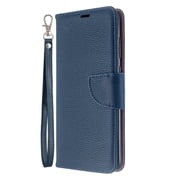 Galaxy S20 5G Wallet Case, Allytech PU Leather Lichee Pattern Lightweight Magnetic Closure Kickstand Detachable Wrist Strap Cards Slots Folio Flip Case Cover for Samsung Galaxy S20 5G, Blue