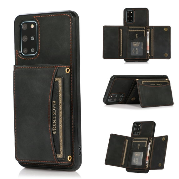 Galaxy S20 Back Wallet Case and Cover, Allytech Case for Samsung Galaxy S20 5G 6.2", Book Flip PU Leather Purse Case with Credit Card Slots Kickstand Protective Case for Samsung S20 2020, Black