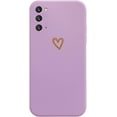thumbnail image 1 of for Galaxy S20 Case 6.2"(Not fit S20 FE),Plated Love Phone Case,Anti-Fingerprint Cute Gold Heart Shockproof Protective Soft TPU Cover Cases for Samsung Galaxy S20 for Girls Women Men,Purple, 1 of 6