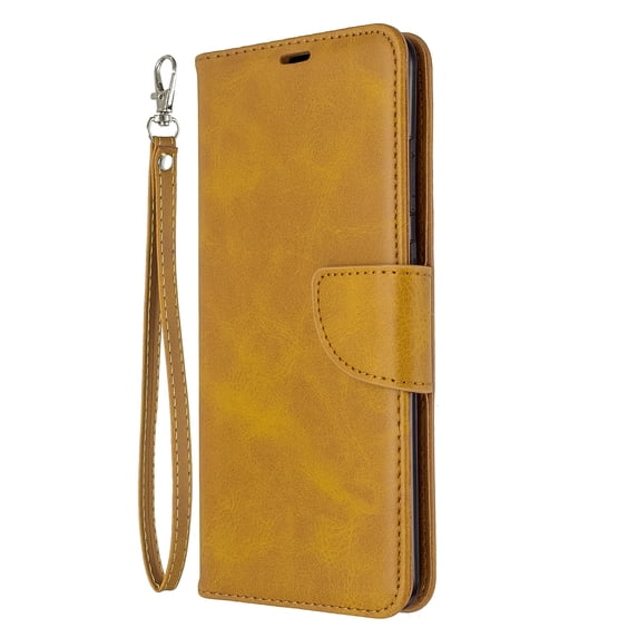 Galaxy S20+ Case 6.7", S20 Plus 5G Case, Allytech PU Leather Full Protective Anti-scratch Lightweight Folio Flip Kickstand Cards Holder Detachable Strap Case Cover for Samsung Galaxy S20+ 5G,Yellow